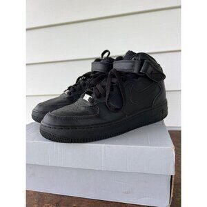Nike Air Force 1 High Triple Black Youth Size 7 Sneakers